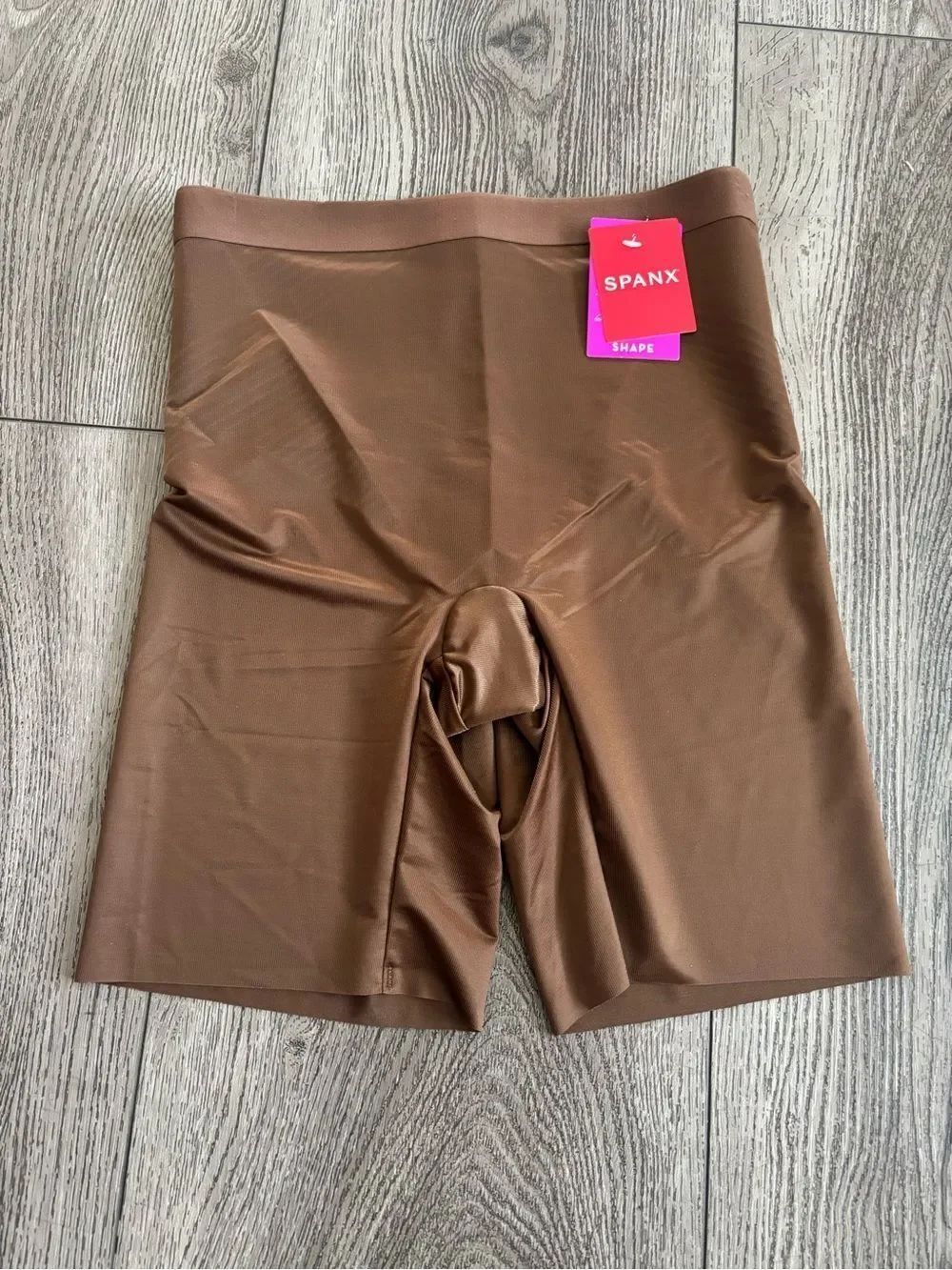 SPANX High-Waist Shaping Short in Brown